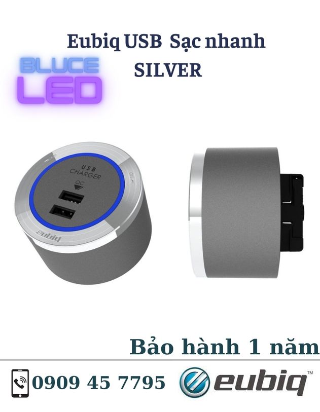 Eubiq USB Sạc Nhanh ( Màu Bạc )